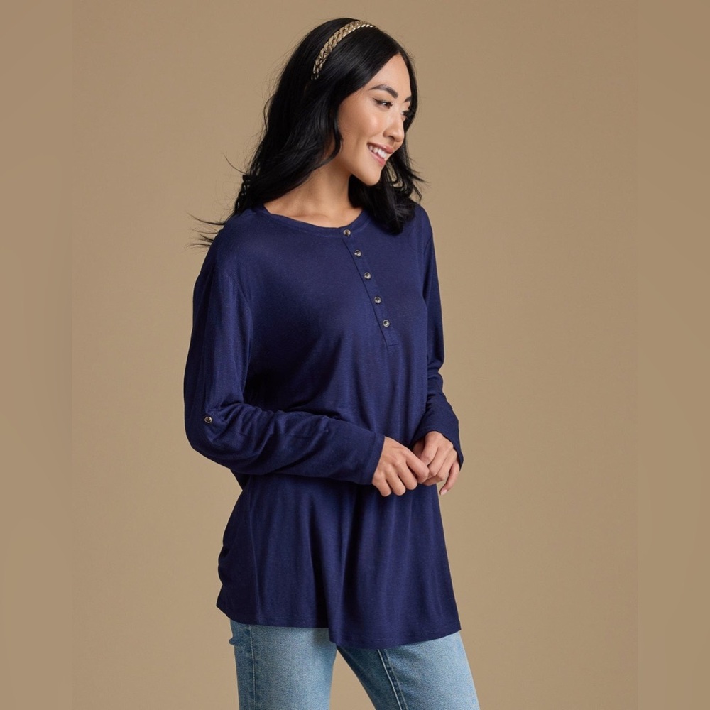 Downeast Reese Tunic Maritime Blue Sz X-Small NWT